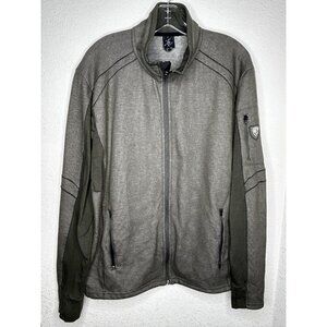 Kuhl Full Zip Jacket Mens XL Green Aktivator Fleece Outdoors Hiking Performance